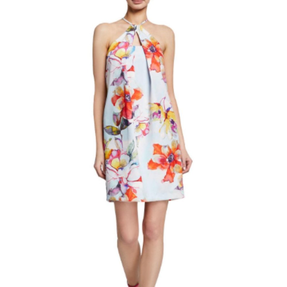 Trina Turk Spring Floral Watercolor Sleeveless Dress  size 6